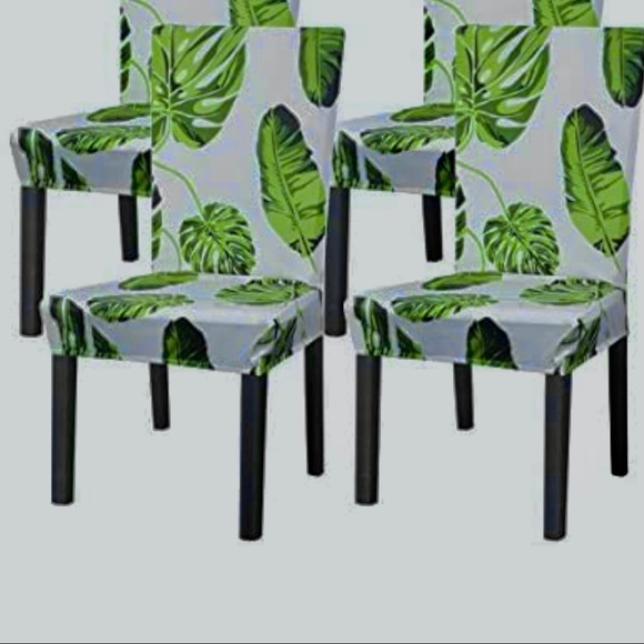 NWT Dining Chair Seat Covers, 4 piece set; Stretchable & machine washable - Picture 1 of 5